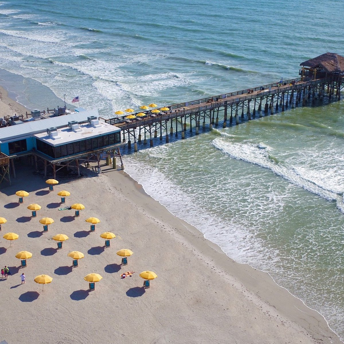 Aerial shot of Cocoa Beach Pier